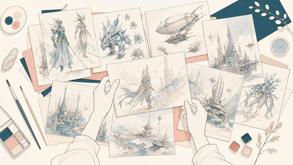 Final Fantasy art : le guide des concept arts et artistes de I à XVI