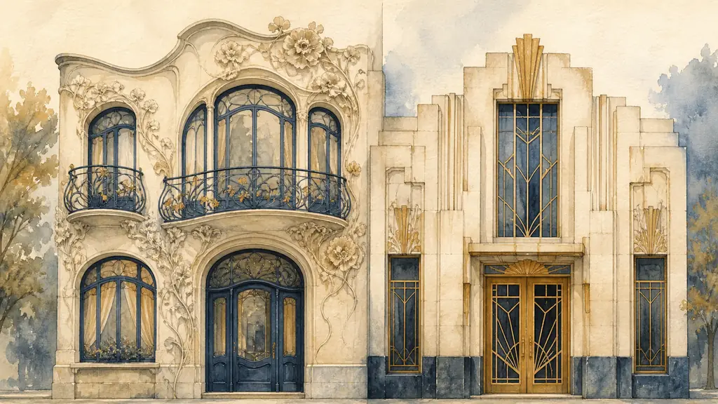 Art déco et art nouveau : comment lire leurs formes ?