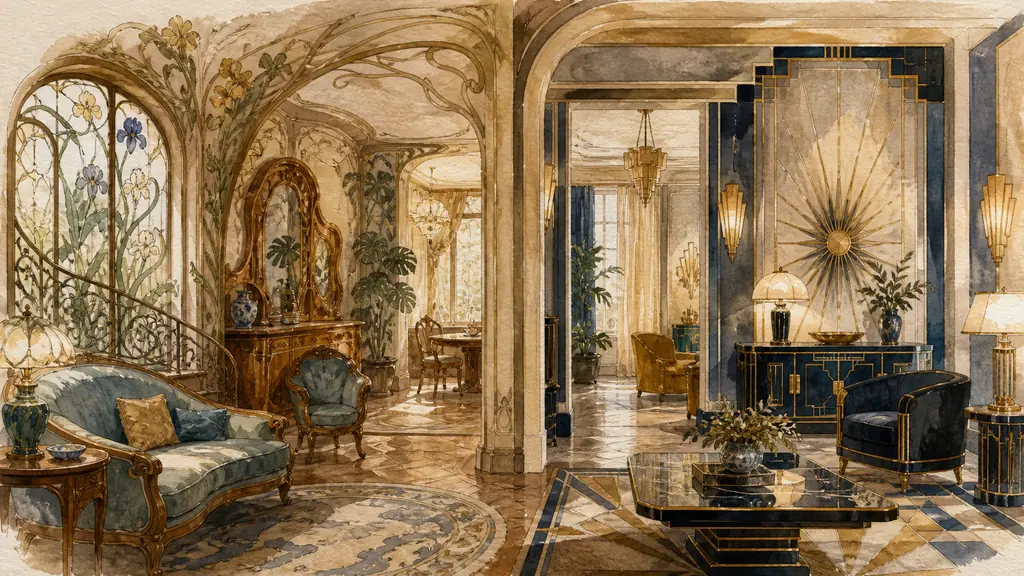Art nouveau art déco : 5 différences pour choisir