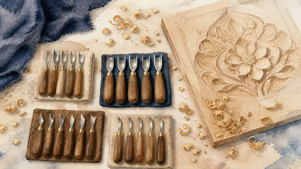 Sculpture bois : 4 sets de gouges pour réussir ses premiers reliefs