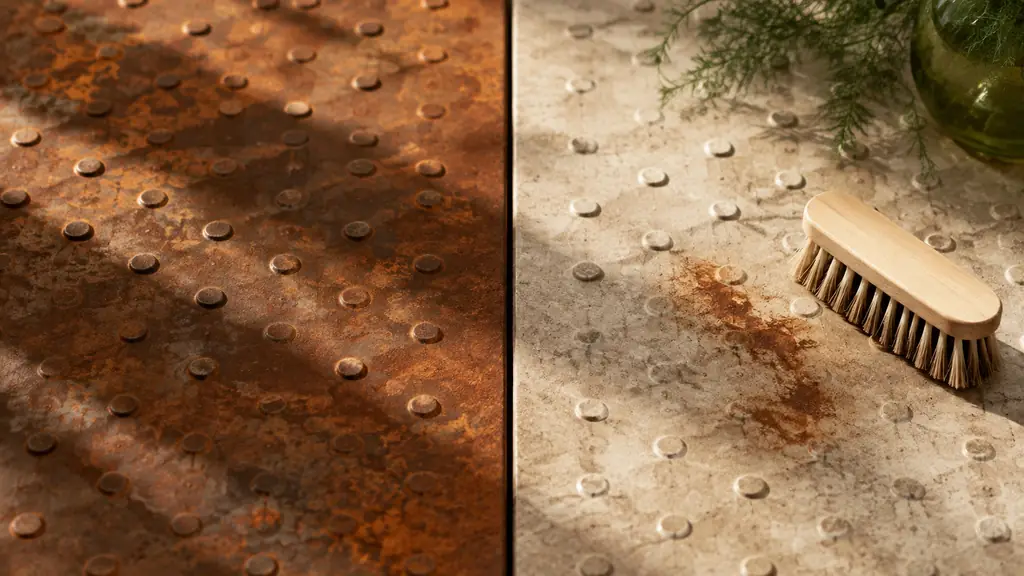 Carrelage rouille : choisir l’effet déco ou enlever une vraie tache ?