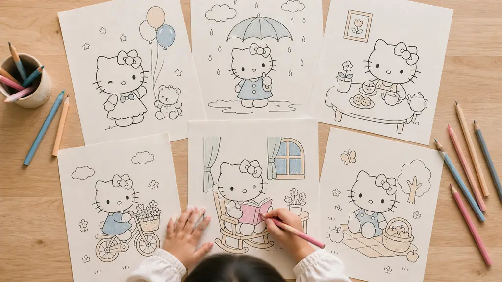 Hello Kitty dessin à imprimer : des coloriages gratuits en PDF A4